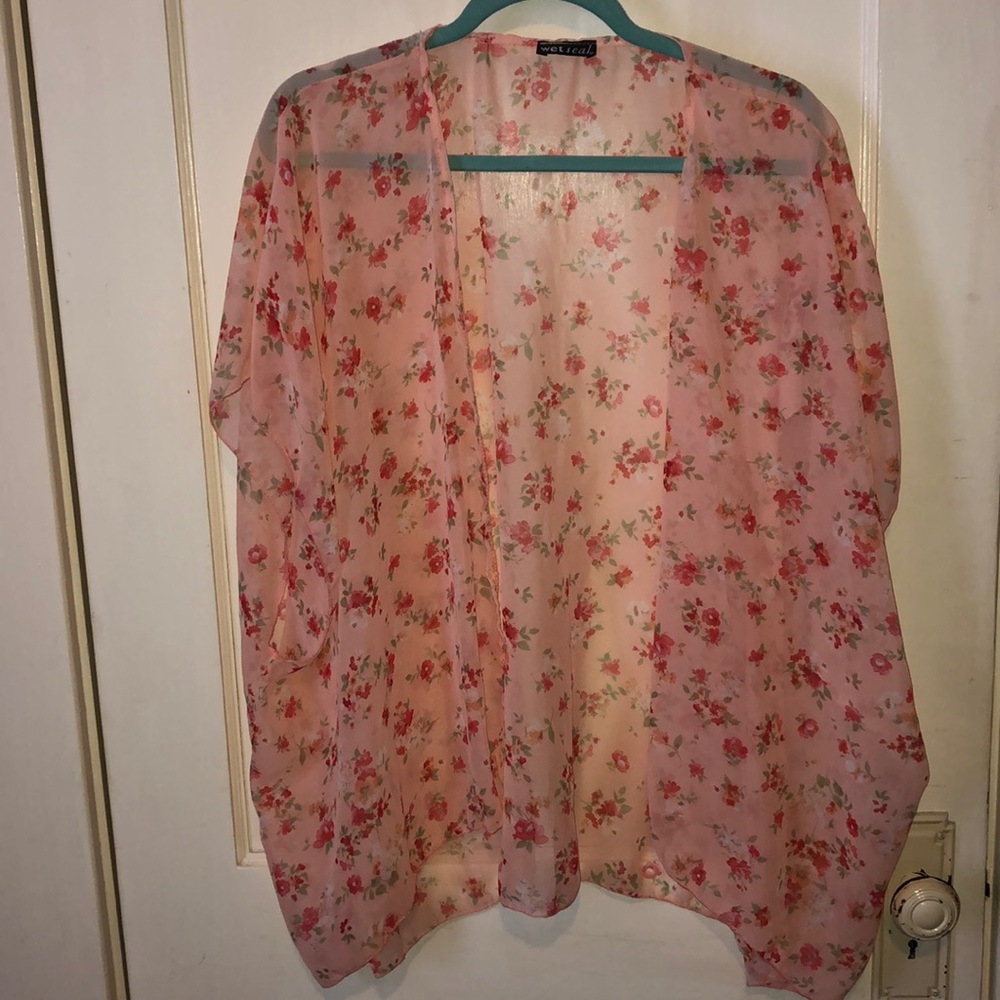 Wet Seal - Pink Floral Kimono (NWOT)
